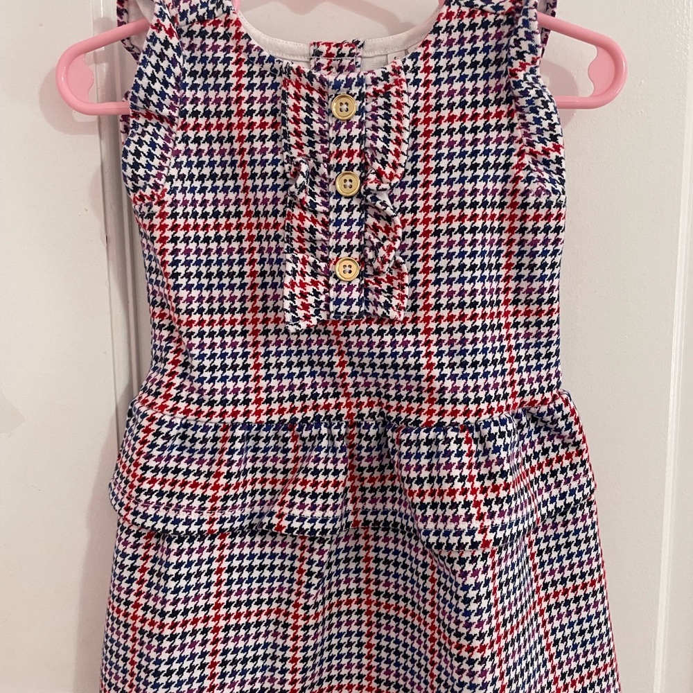 Janie and Jack Blue and White Ruffled Pleated Sundress